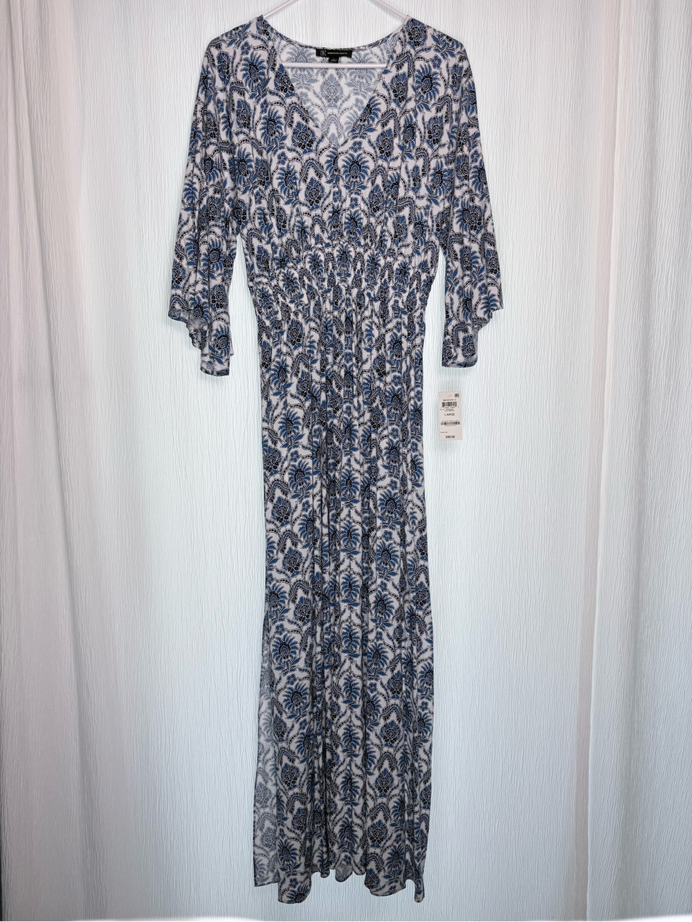 INC International Concepts Maxi Dress, Bali Breeze, Size Large